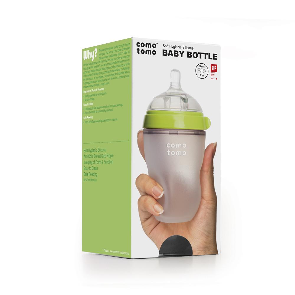 Bình Sữa Silicone Mềm Comotomo ( 150ml/250ml Full Màu Full Box) - Hình ảnh 3
