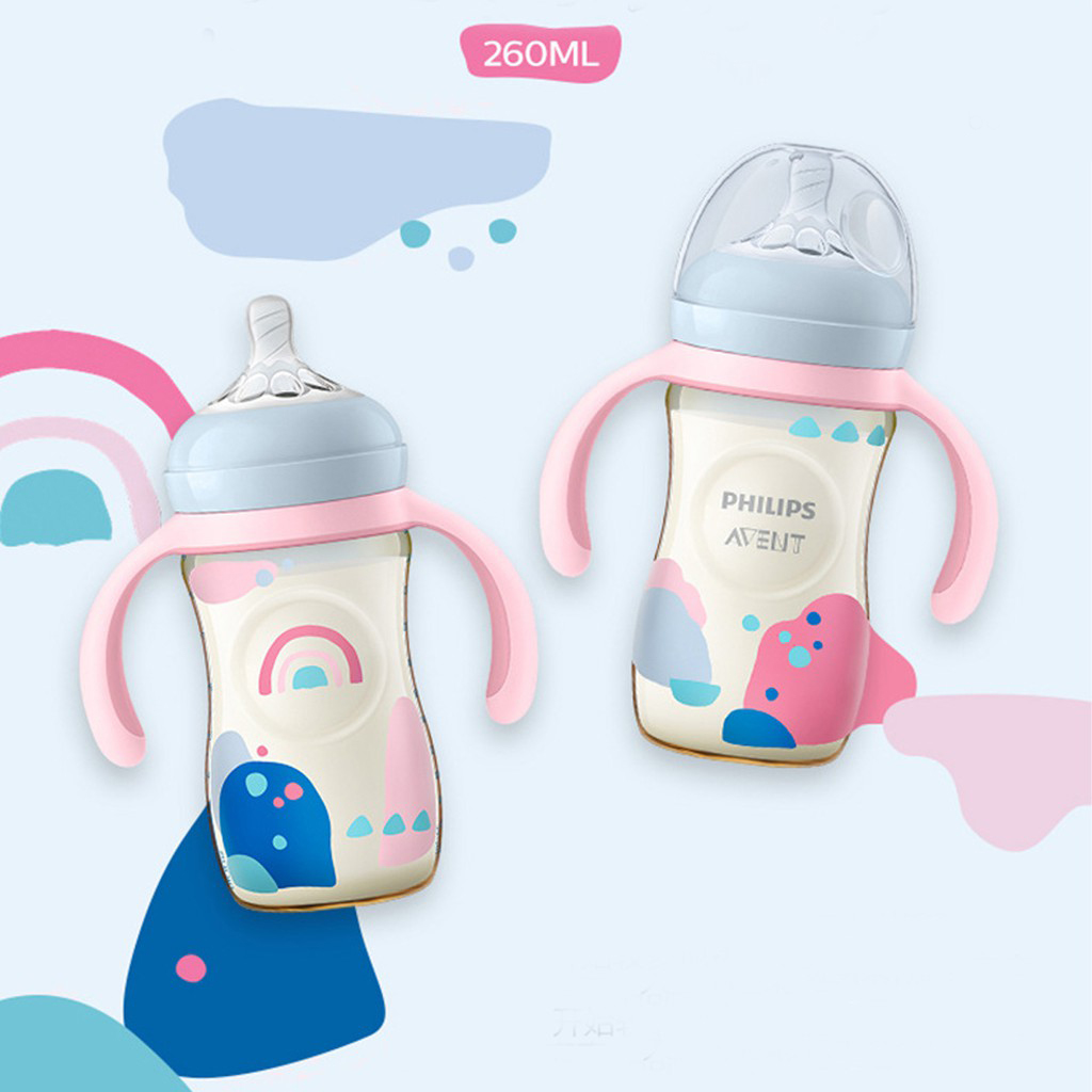 Bình Sữa Nhựa Họa Tiết Phillip Avent PPSU Có Quai Cầm - Hình ảnh 2