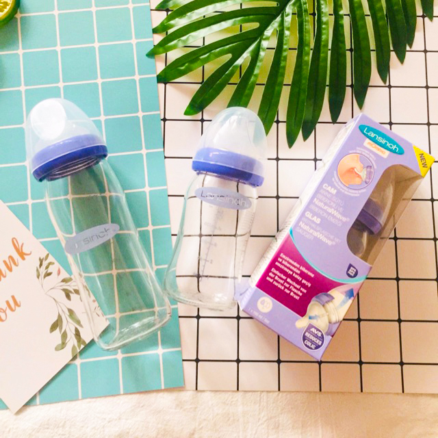 Bình sữa Lansinoh Momma (160ml/240ml Full size, Full box)