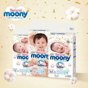 Bỉm hữu cơ cao cấp Moony Natural nội địa Nhật