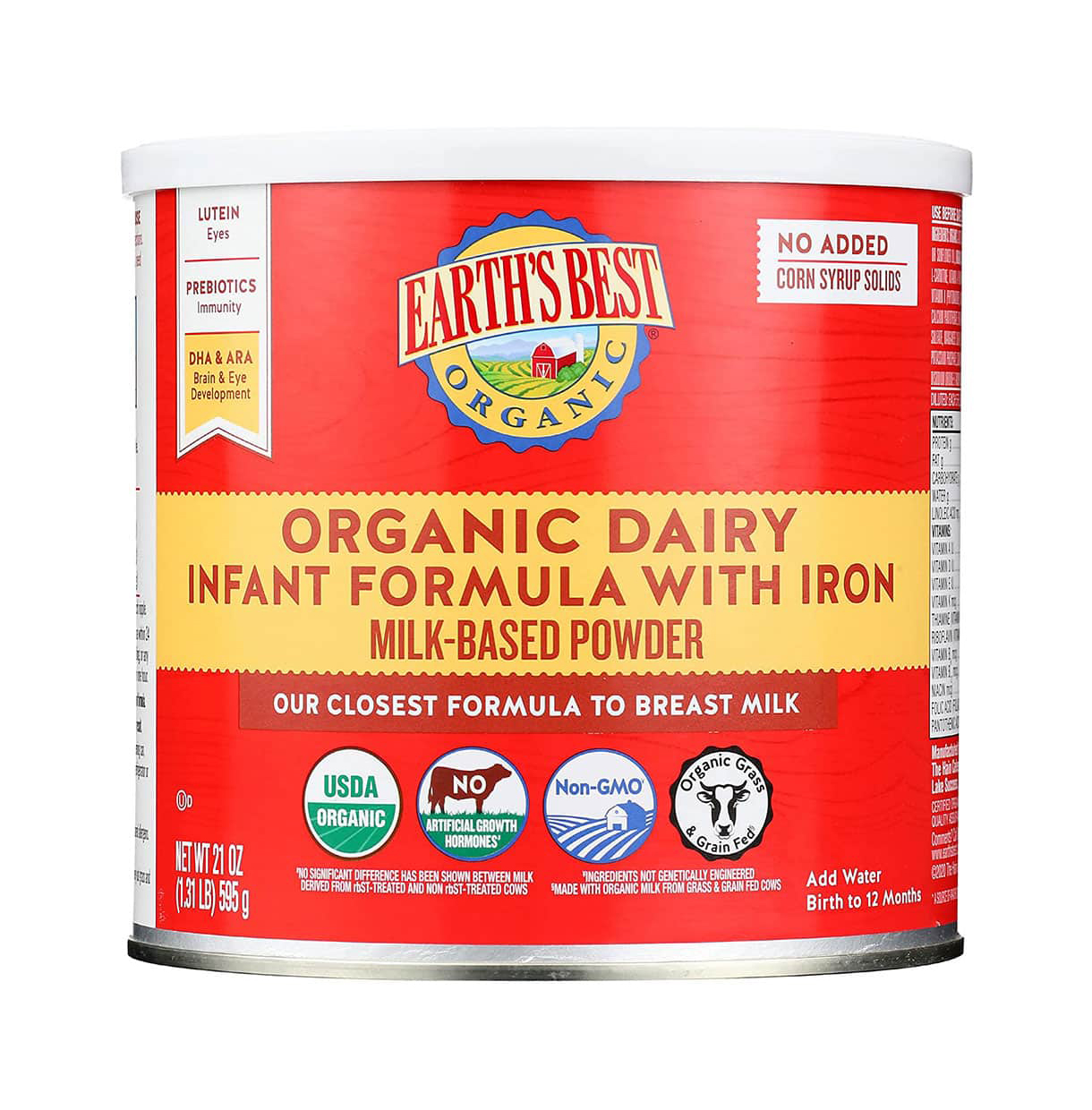 Sữa bột Earth’s Best Organic Dairy Infant Powder Formula 658g cho bé từ 0 - 12 tháng tuổi