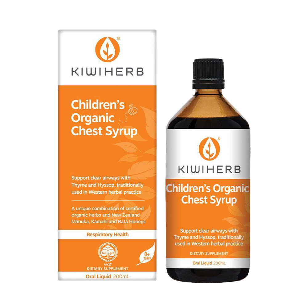 Siro KiwiHerb Children's Organic Chest Syrup - Hỗ Trợ Phế Quản, Long Đơm, Làm Dịu Cơn Ho Cho Bé Từ 0 - 12 Tuổi
