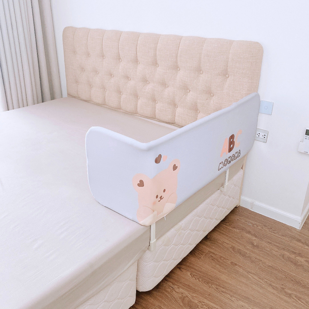 Thanh chắn giường nâng hạ độ cao Monona, gập gọn thông minh, vải tháo rời được - Hình ảnh 2