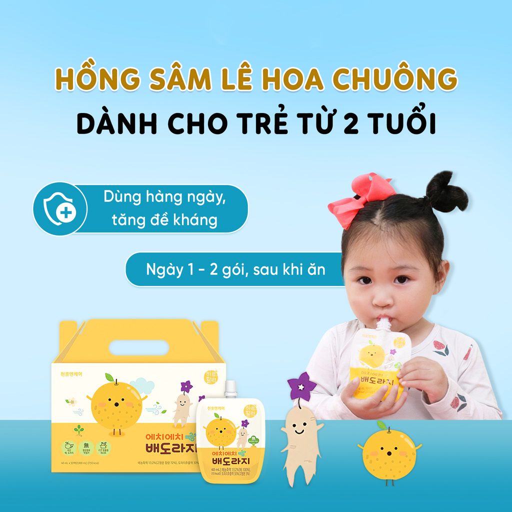 Nước hồng sâm lê hoa chuông Chunho cho trẻ em từ 2 tuổi - Hình ảnh 10