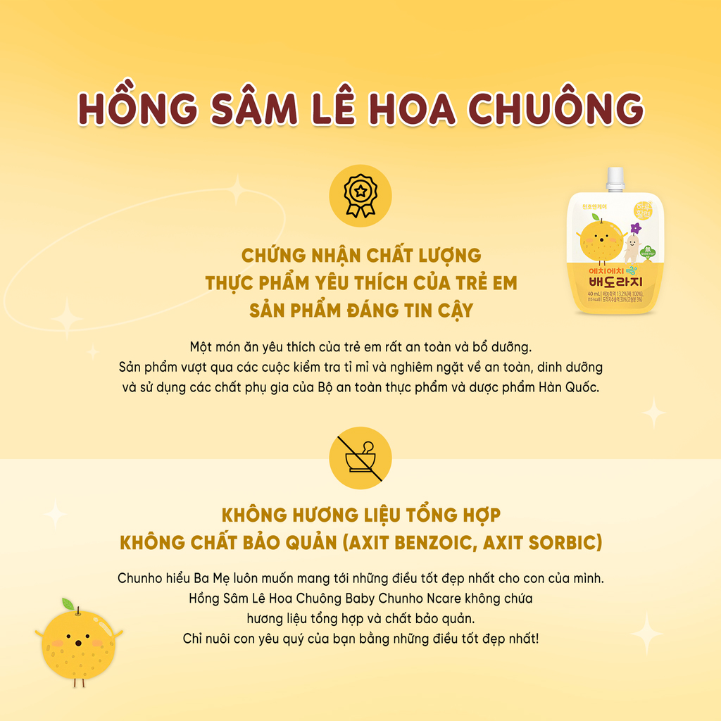 Nước hồng sâm lê hoa chuông Chunho cho trẻ em từ 2 tuổi - Hình ảnh 8