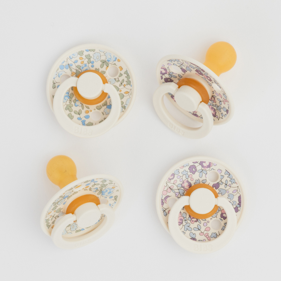 Ti Giả BIBS X LIBERTY Cao su non Đan Mạch Chính Hãng Cho Bé x tặng kèm nắp trứng - Hình ảnh 4