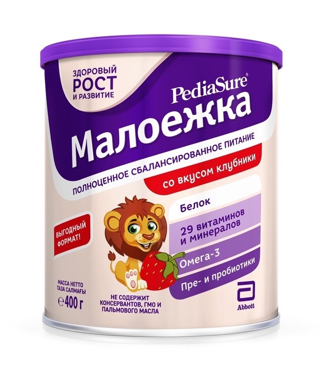 Sữa bột Pediasure 400gram Nga cho bé trên 1 tuổi - Dâu