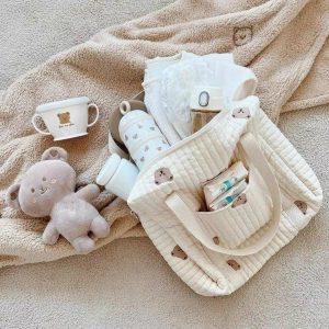 Túi xách đa năng đựng đồ bỉm sữa cho bé phong cách Hàn Quốc