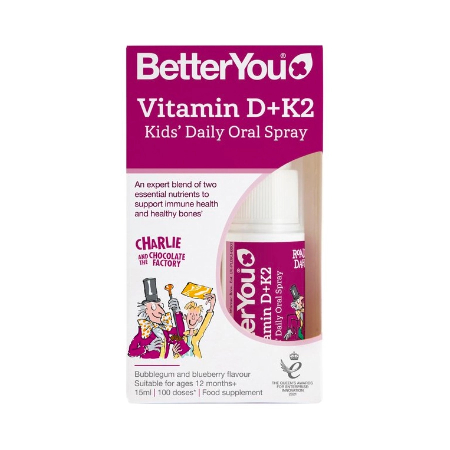 Vitamin D3 + K2 dạng xịt BetterYou nội địa Anh cho bé 1 tuổi