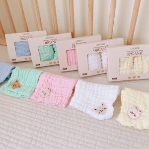 Set 3 khăn sữa 6 lớp xô nhăn Momona Organic cho bé