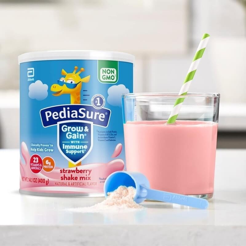 Sữa Pediasure Mỹ Grow & Gain Shake Mix 400g - Dâu - Hình ảnh 2