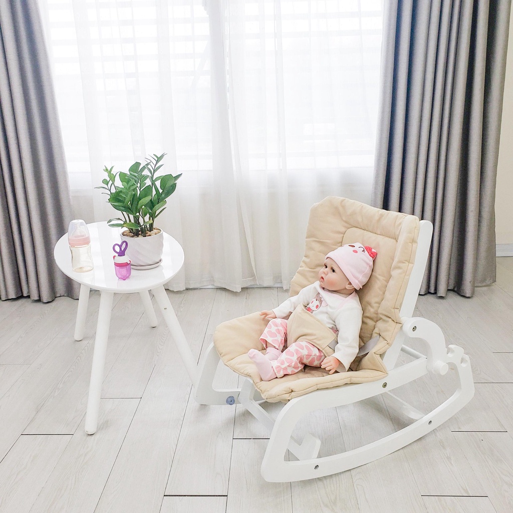 Ghế Rung Và Bập Bênh Cho Bé Rocking Chair (Tặng Kèm Đệm Lót) - Hình ảnh 3