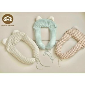 Gối ôm 4 tư thế OME - Gối Chữ U Cho Bé Gối Đa Năng - Chống Giật Mình Chống Méo Đầu, Giúp Bé Ngủ Ngon
