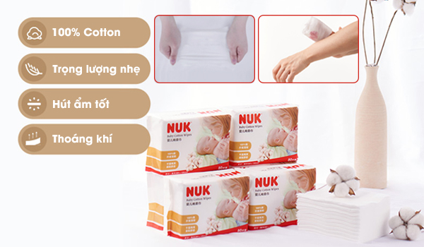 Khăn Vải Khô Đa Năng Nuk (80 chiếc) - Hình ảnh 5