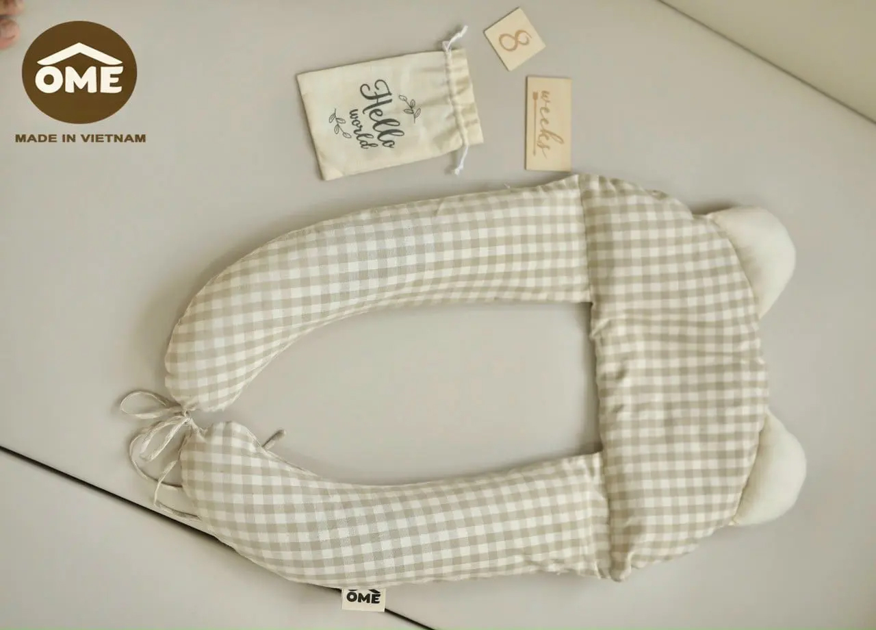 Gối ôm 4 tư thế OME - Gối Chữ U Cho Bé Gối Đa Năng - Chống Giật Mình Chống Méo Đầu, Giúp Bé Ngủ Ngon - Hình ảnh 4