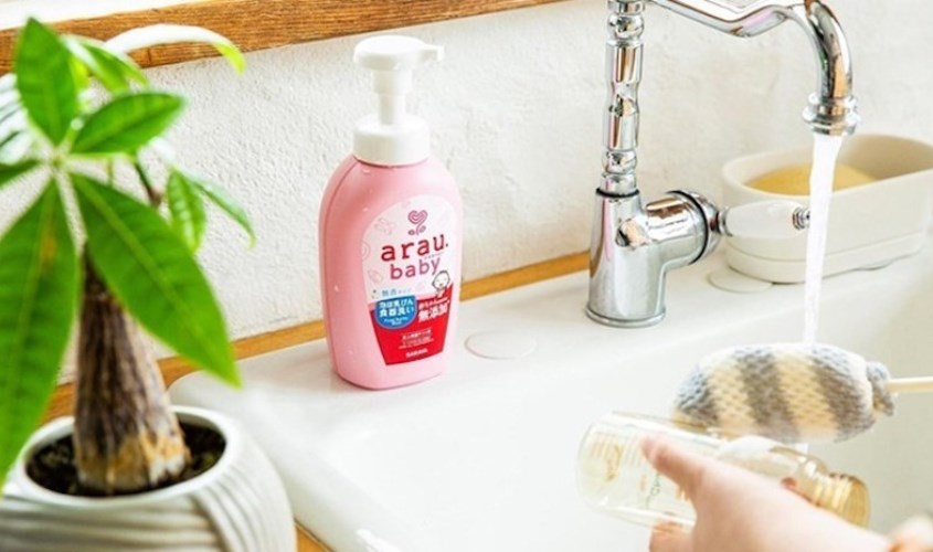Nước Rửa Bình Sữa Arau baby Nhật (Chai 500ml/Túi 450ml) - Hình ảnh 3