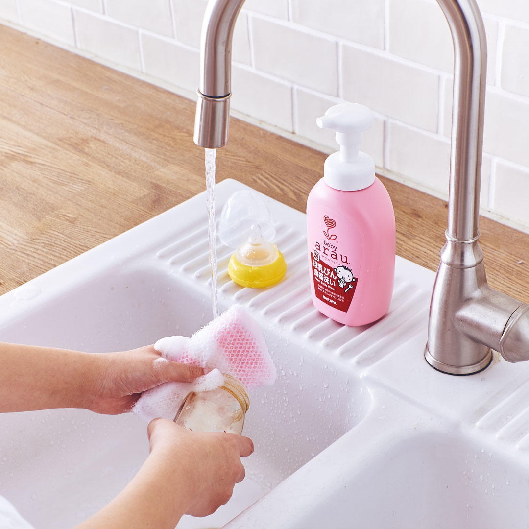 Nước Rửa Bình Sữa Arau baby Nhật (Chai 500ml/Túi 450ml) - Hình ảnh 2