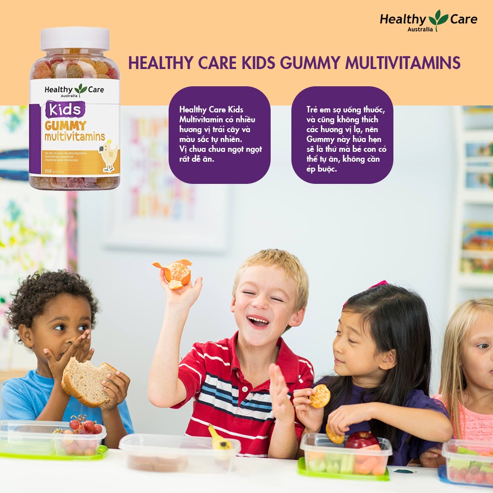 Kẹo Dẻo Gummy Multivitamin Healthycare Cho Bé Từ 2 Tuổi - 250 viên - Hình ảnh 5