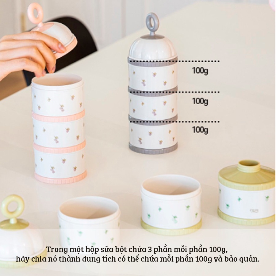 Hộp Chia Sữa 3 Ngăn Dottodot TGM Hàn Quốc - Hình ảnh 7