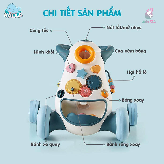 Xe Tập Đi Đa Năng Holla Cao Cấp - Hình ảnh 10