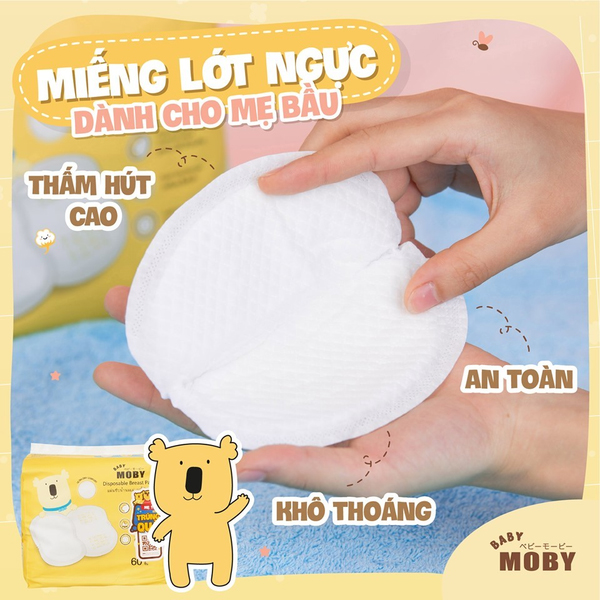 Miếng Lót Thấm Sữa Baby Moby (60 miếng) - Hình ảnh 4