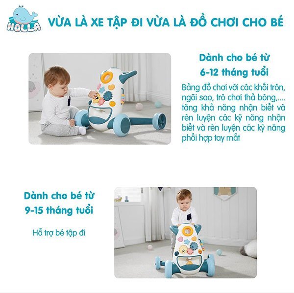 Xe Tập Đi Đa Năng Holla Cao Cấp - Hình ảnh 4