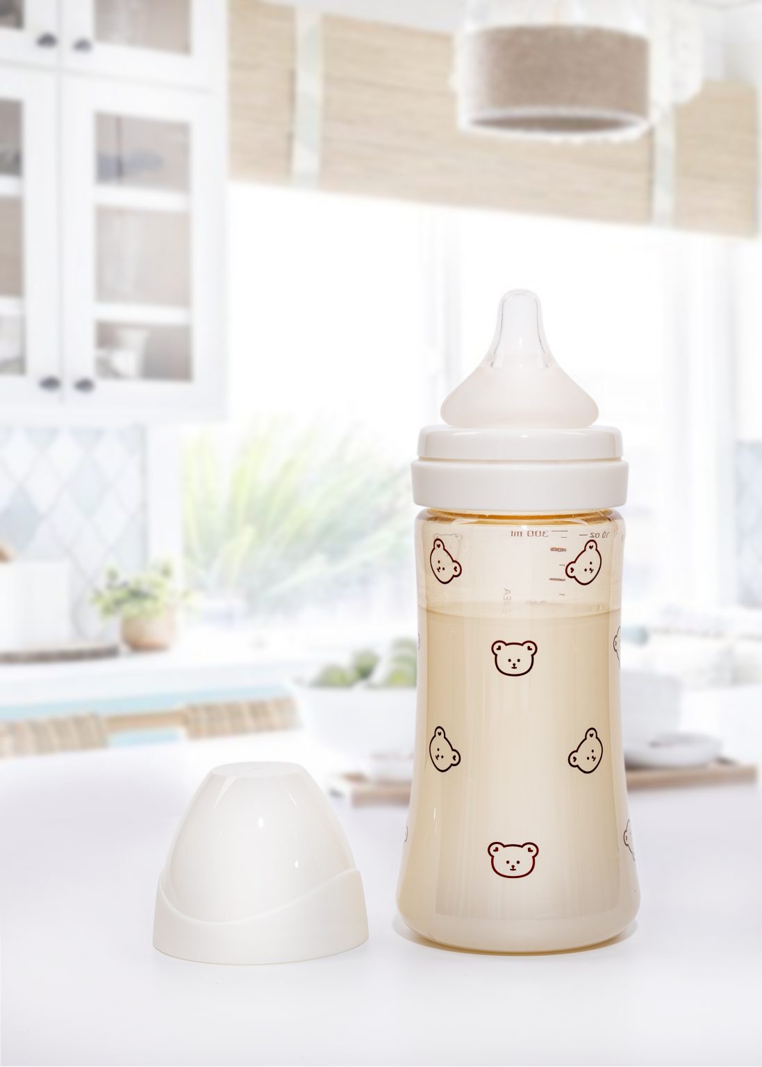 Bình sữa Grosmimi PPSU Grossmimi x Dot To Dot (có núm), Hoạ tiết Gấu - Hình ảnh 4